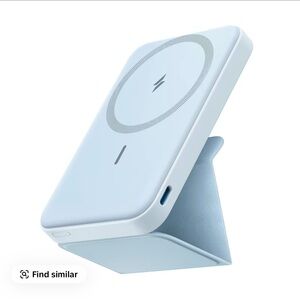 Portable MagSafe Magnetic Wireless Charger with Stand - Light Blue